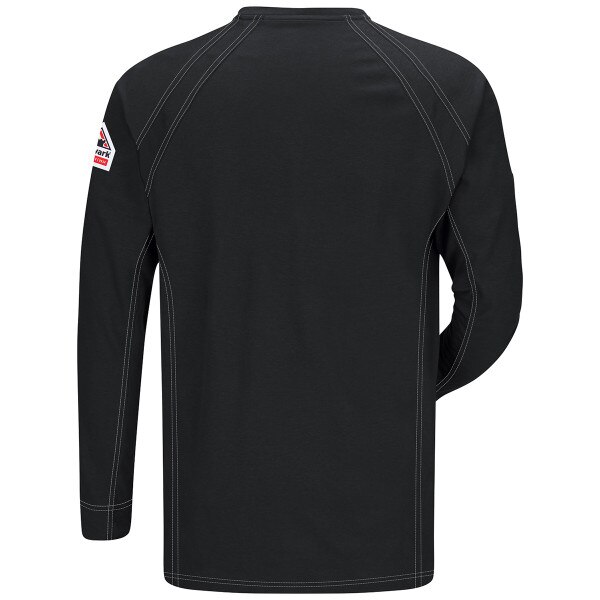 iQ Flame Resistant Long Sleeve Henley Shirt in Black